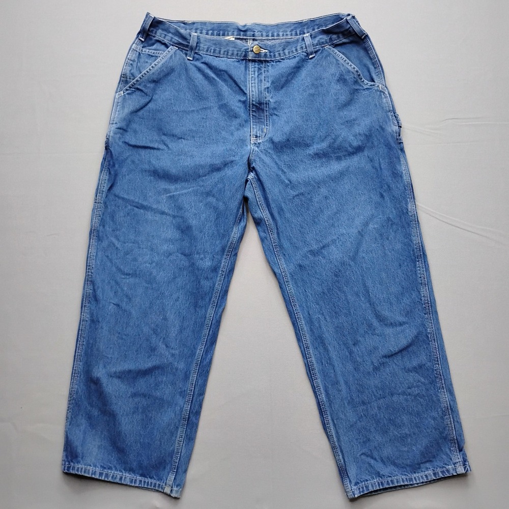 Carhartt B13‎ DST Original Fit Dungaree Carpenter Jeans Blue Denim 42x28 Mens